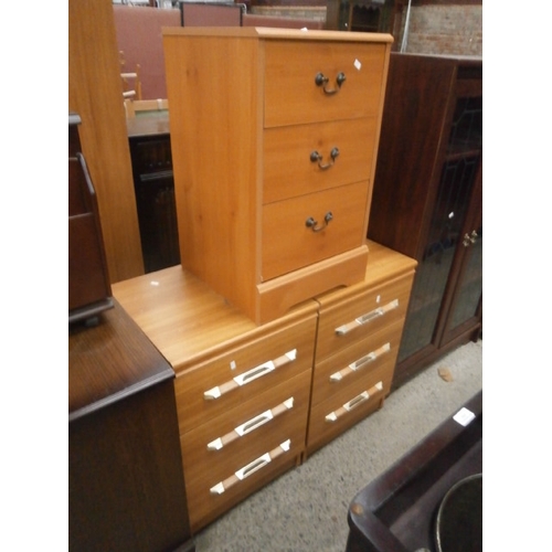 625 - 3 x 3 drawer bedside chests