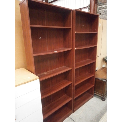 642 - A pair of 6 tier open shelf units