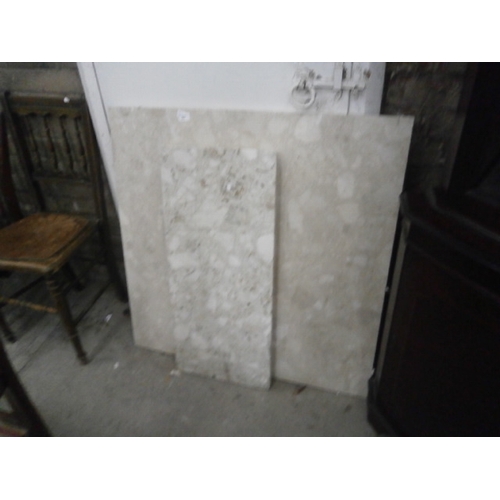 659 - A marble fire surround back panel and hearth