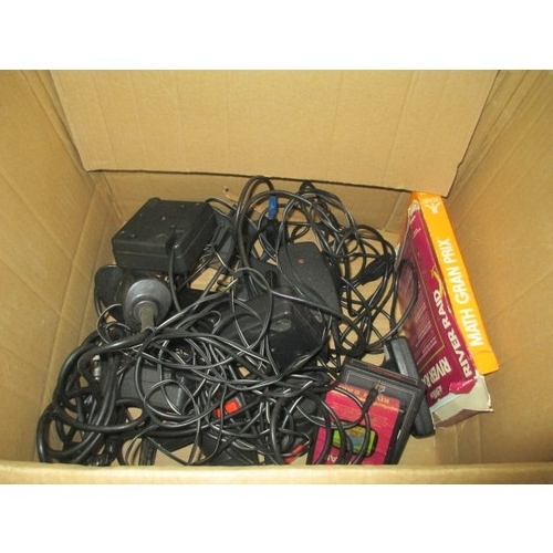 23 - Box of Atari controllers and games, etc