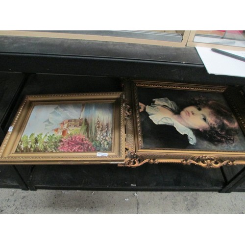 282 - Two gilt framed artworks