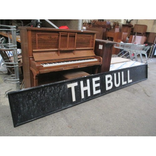 358 - Large metal framed The Bull pub sign 158