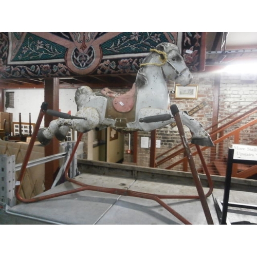 1 - Vintage metal rocking horse