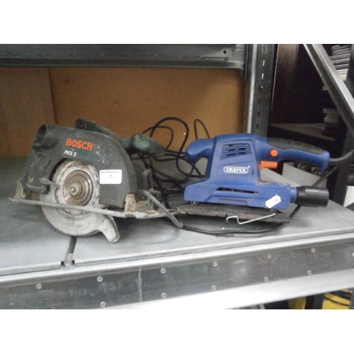 7 - Bosch circular saw and Draper sander