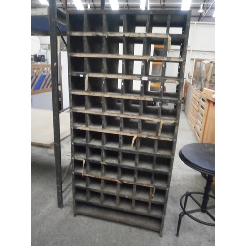 694 - Metal Industrial pigeon hole unit