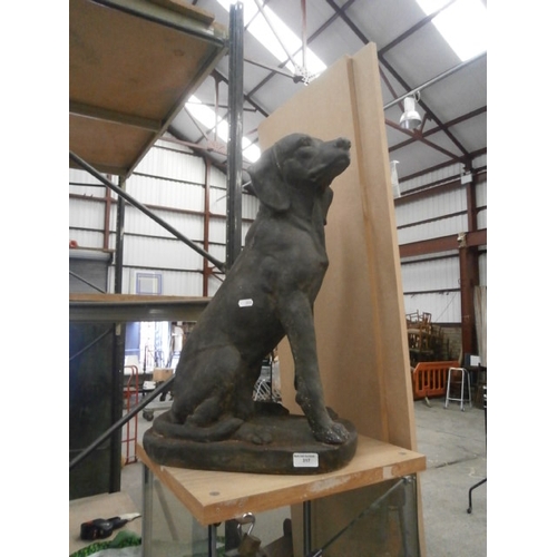 317 - Large dog figurine 2ft tall