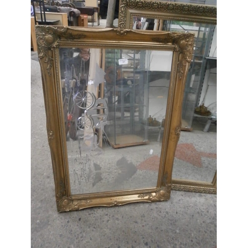 321 - Two assorted gilt framed mirrors