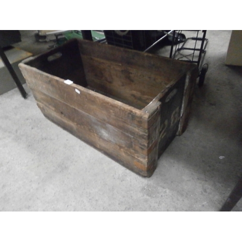 384 - Old wooden storage box