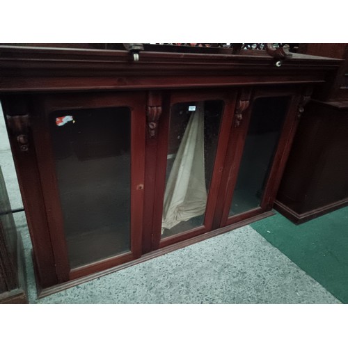 709 - Mahogany glazed cabinet no shelves