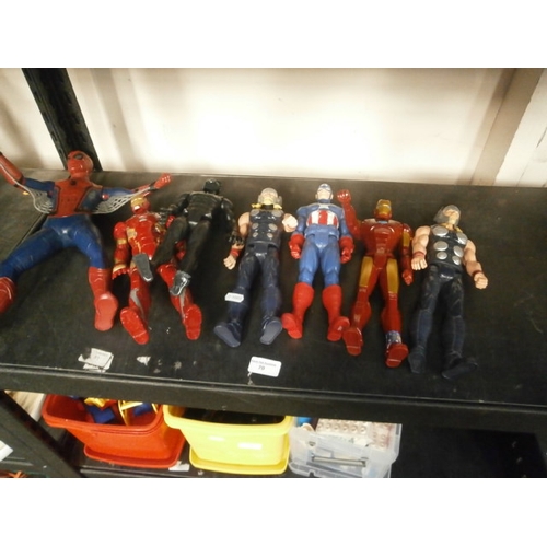 70 - Seven superhero figurines