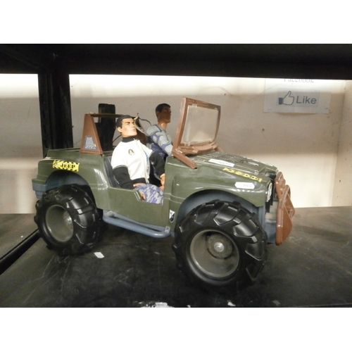82 - Action Man Jeep and two Action Man figures