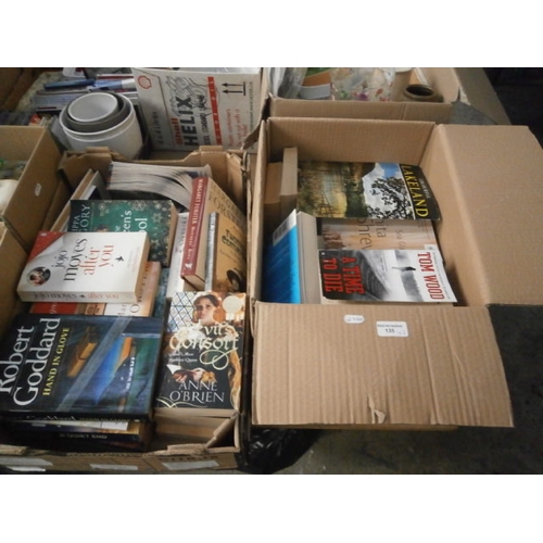 135 - Two boxes of assorted books