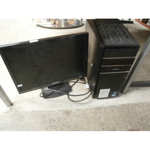 143 - Windows 7 pc tower, Medion monitor and keyboard