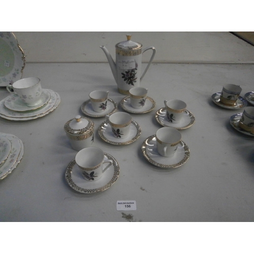 156 - 14 piece Foreign coffee set