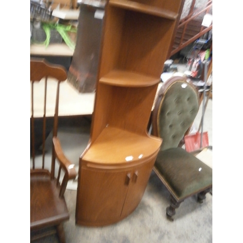 717 - Teak corner cupboard