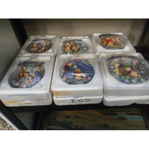 228 - Six collectable Winnie the Pooh 3D plates