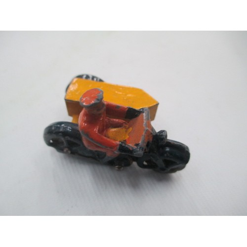 247 - Dinky biker and side car with Corgi Juniors Popeye car