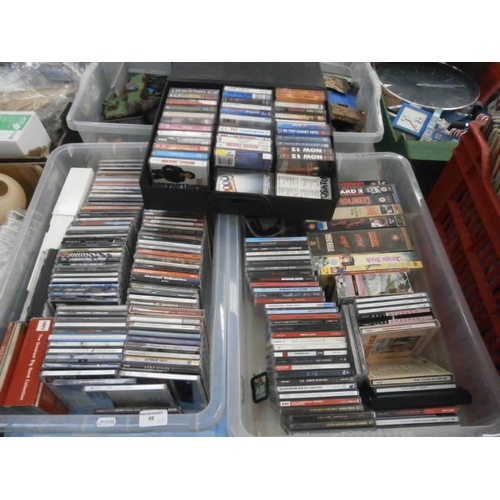 99 - Two boxes inc CDs, Videos, tapes