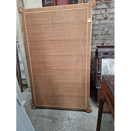 621 - A large vintage stripped wooden office desk top - no legs