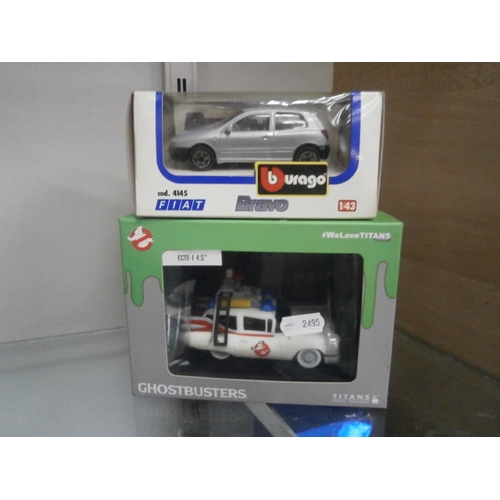 282 - Ghostbusters car and Fiat car models