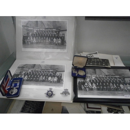 308 - Collection of a police officers police memorabilia