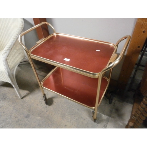 608 - A retro 2 tier tea trolley