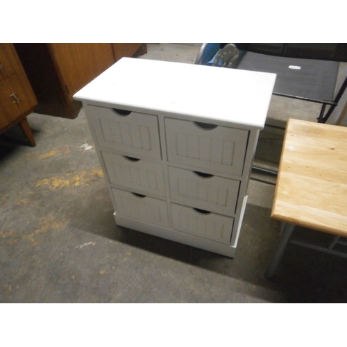 633 - A small white 6 drawer chest