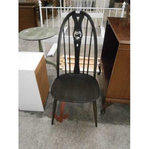 638 - An ERCOL swan back Quaker dining chair