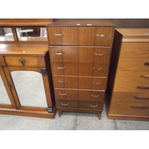 648 - A retro 6 drawer bedroom chest