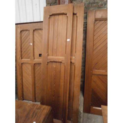 670 - 2 x vintage pitch pine wall panels