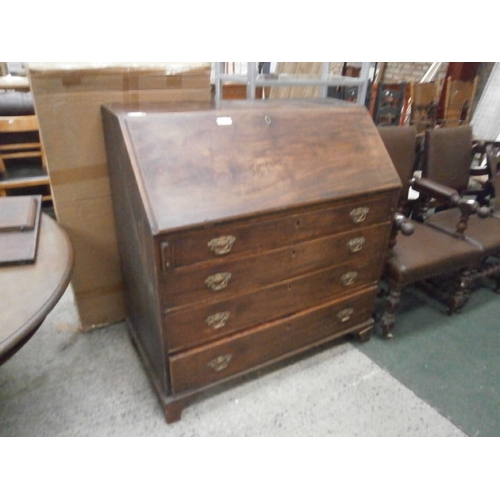 696 - A large antique fall front 4 drawer bureau