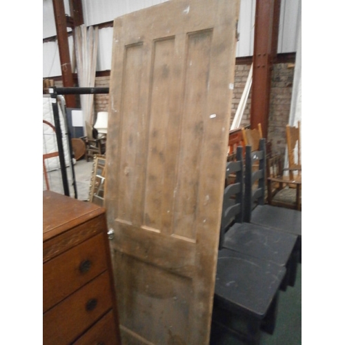 708 - A vintage panelled door