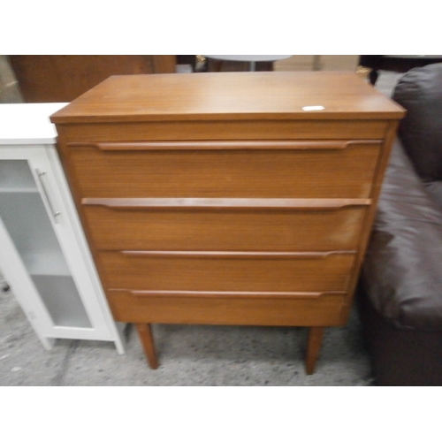 716 - A retro 4 drawer bedroom chest