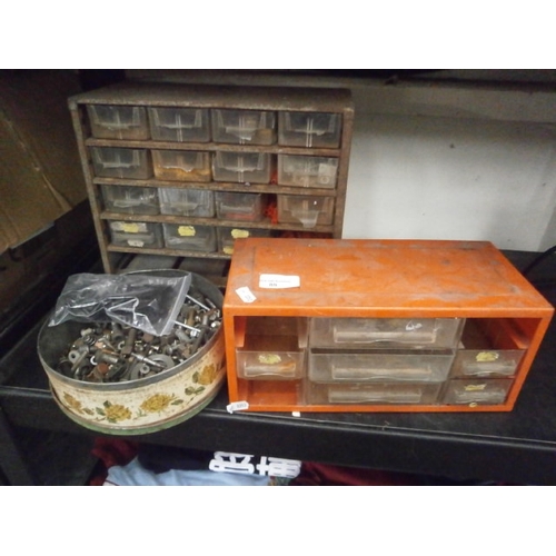 80 - Lot inc hardware and storage tubs