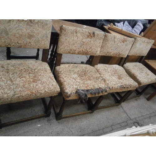 631 - A set of 4 x vintage chairs for re-upholstering