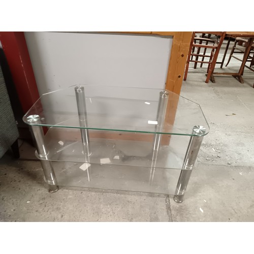 712 - 3 tier glass TV stand