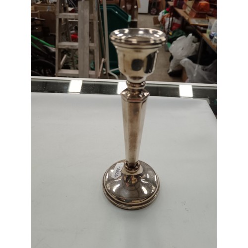 233 - Silver Hallmarked candlestick, weight 134 grams