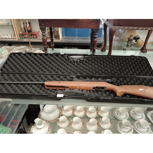 361 - Perfecta .177 German air rifle with Ruger & Co scope and case