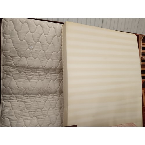 629 - A SILENTNIGHT double mattress and a 5ft wide foam mattress