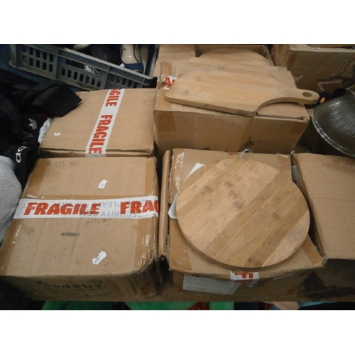 114 - Four boxes of new chopping boards