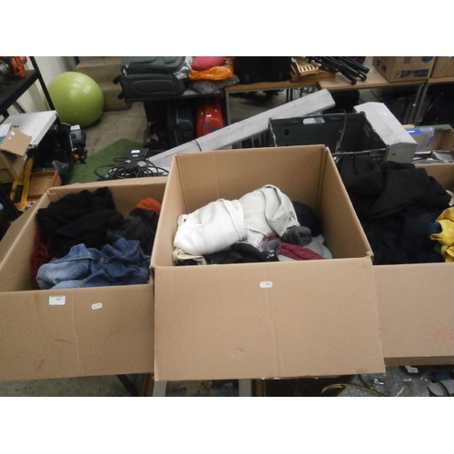 122 - Three boxes of assorted clothing