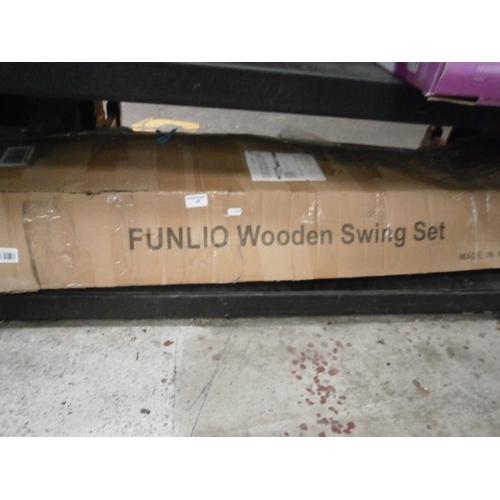 26 - Funlio wooden swing set