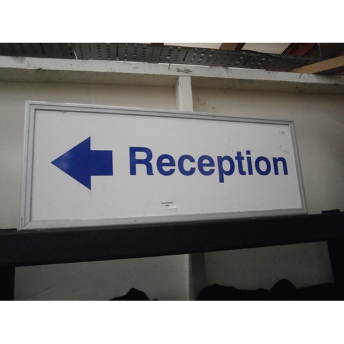 45 - Reception sign