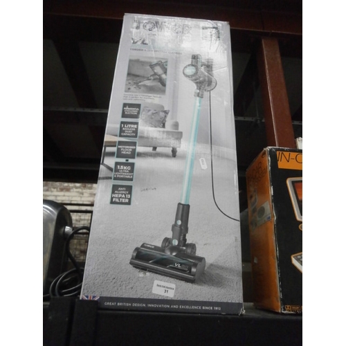 31 - Tower corded vacuum cleaner, working