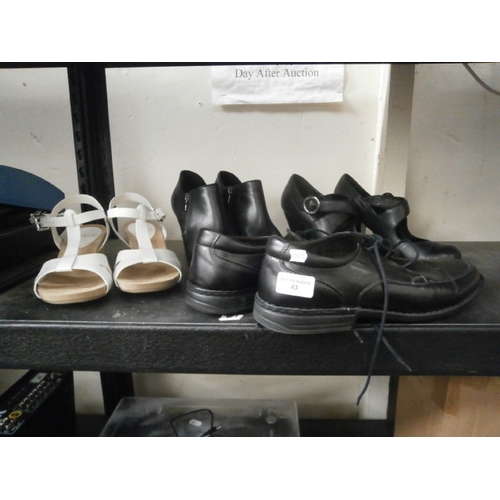 43 - Four pairs of assorted footwear