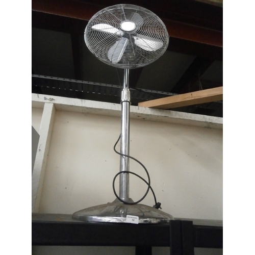 52 - Chrome floor standing fan needs new plug