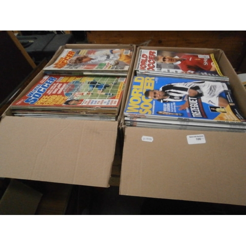 166 - Two boxes of Football magazines