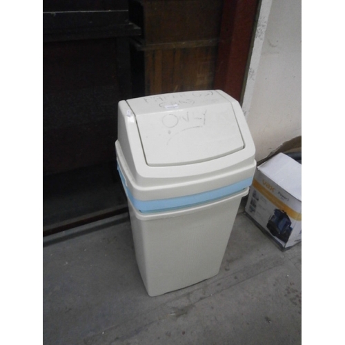 1 - Three plastic bins with lids