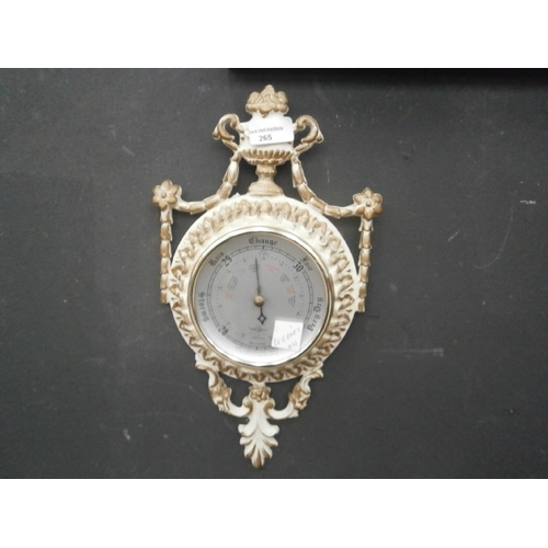 265 - Old SB barometer in ornate metal case