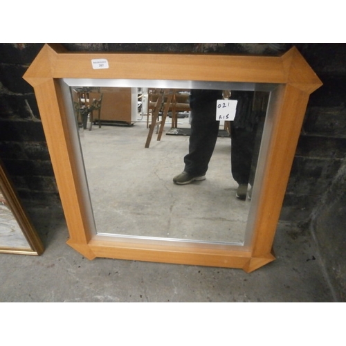 267 - Decorative wood framed mirror